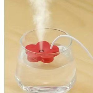 Red Flower Shape Personal Humidifier, USB to Your PC